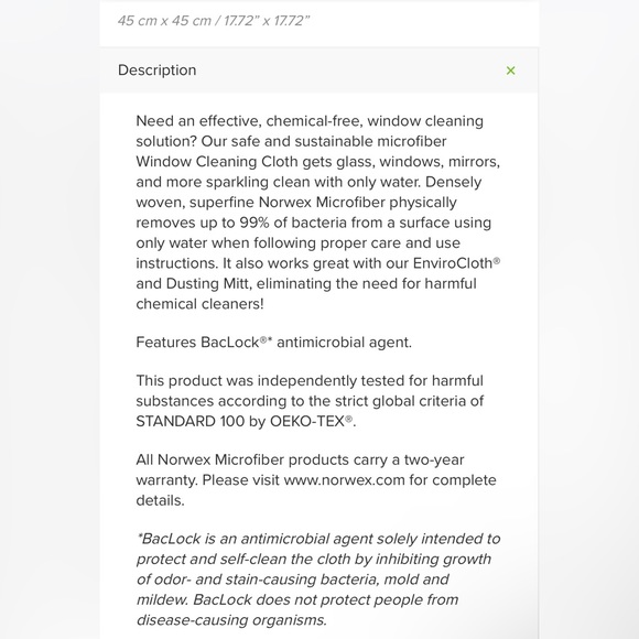 Norwex Window Cloth - Winter Pattern - Limited Edition - Picture 3 of 6